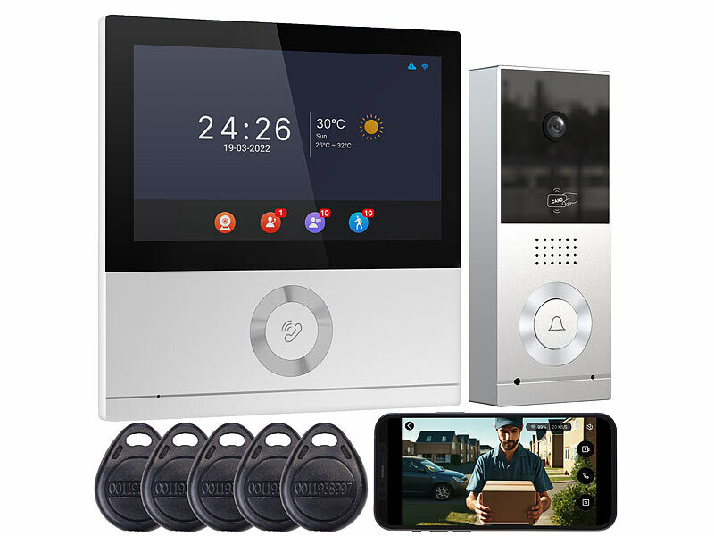 visiophone full hd connecte vsa 800 app avec ecran tactile 7 ref zx8672 8